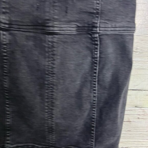 Free people denim mini skirt black lace up size 2 - Picture 4 of 5